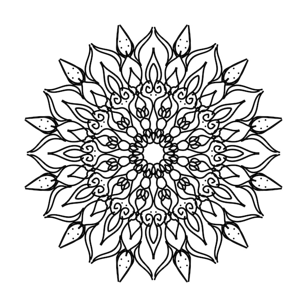 Hand drawn mandala decoration in ethnic oriental doodle ornament