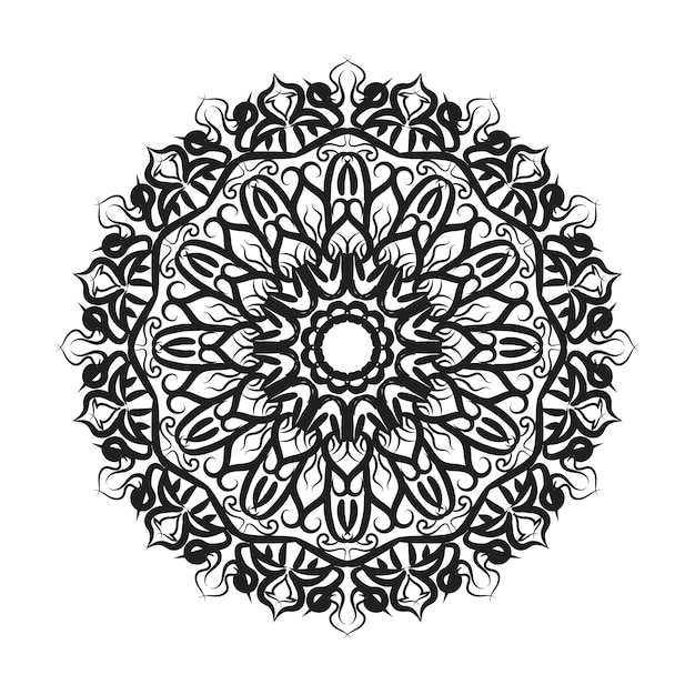 Hand drawn mandala decoration in ethnic oriental doodle ornament