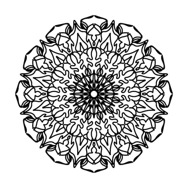 Hand drawn mandala decoration in ethnic oriental doodle ornament