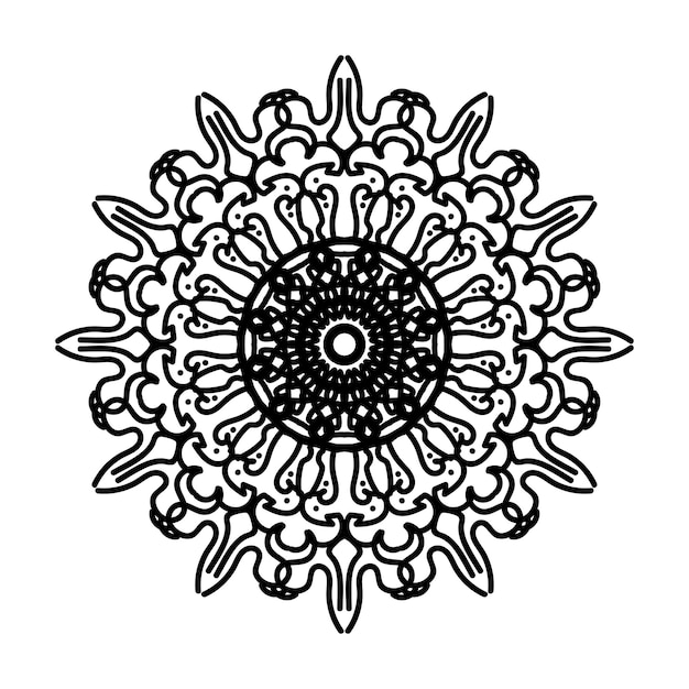 Hand drawn mandala decoration in ethnic oriental doodle ornament