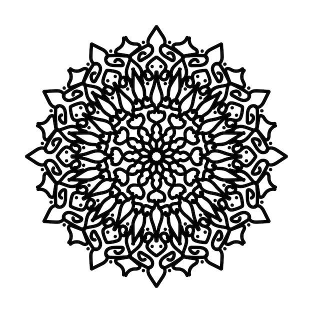 Hand drawn mandala decoration in ethnic oriental doodle ornament