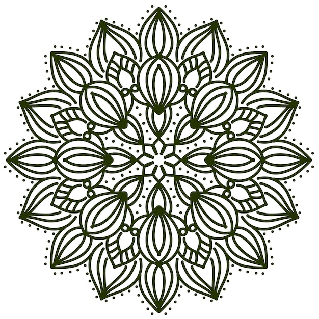 Hand drawn mandala luxury design vector