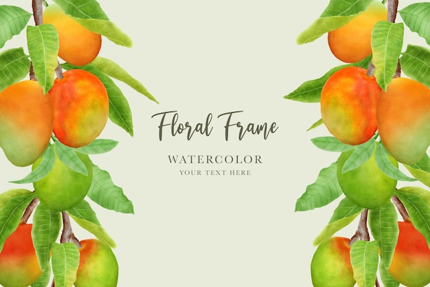 hand drawn Mango fruit background design