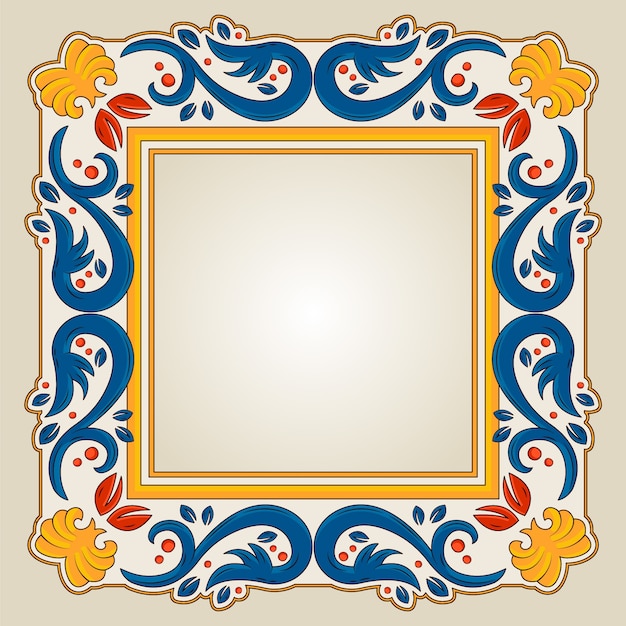 Hand drawn medieval frame design