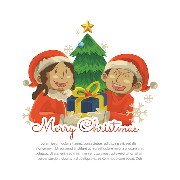 Hand Drawn Merry Christmas Illustration