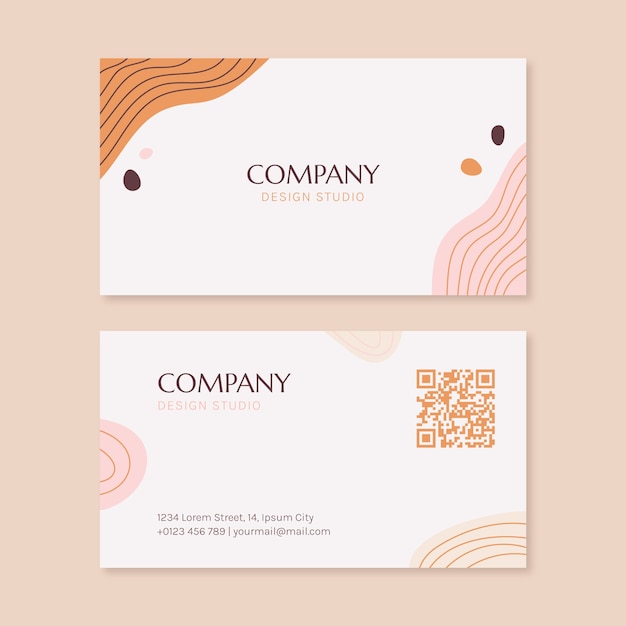 Hand drawn minimalist  business card template