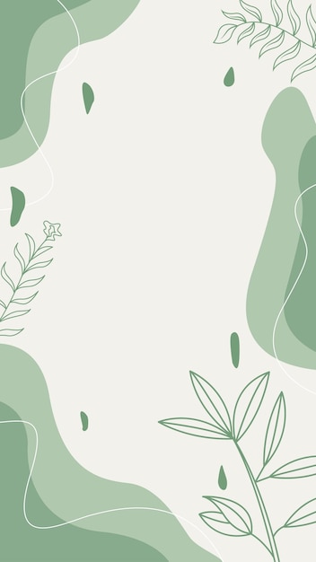 Hand Drawn Mobile Green Background