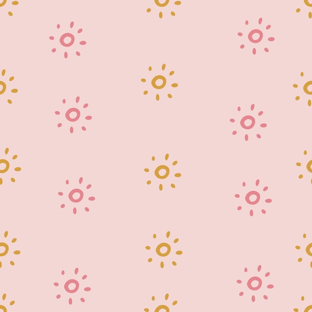 Hand drawn modern doodle seamless pattern. Pastel grunge background. Vector illustration