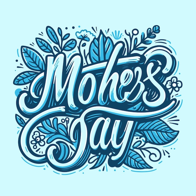 Hand drawn Mothers day lettering