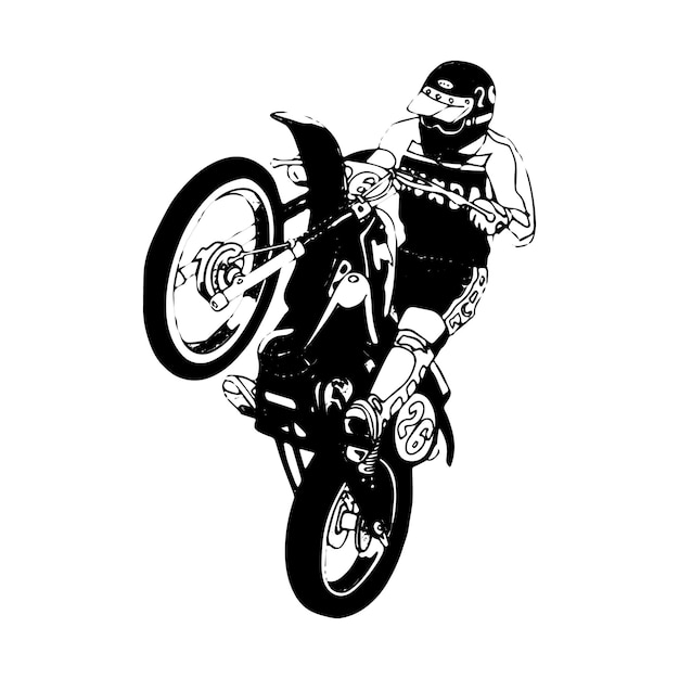 hand drawn motorcycle line art kids for Children coloring book