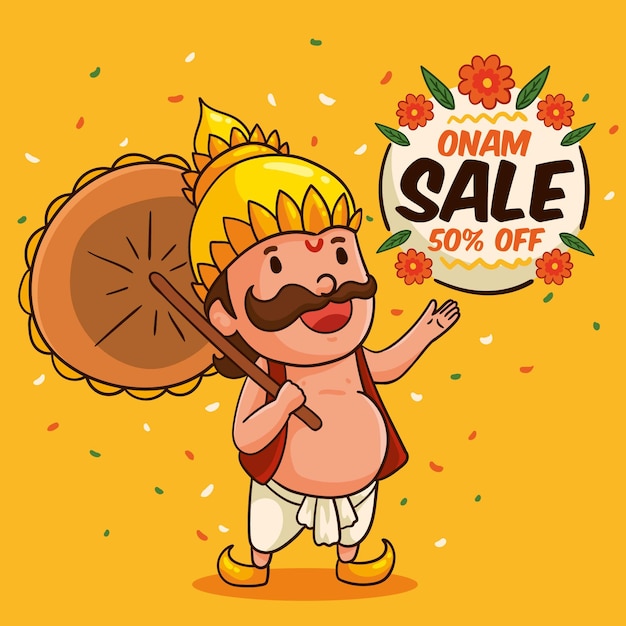 Hand drawn onam sales