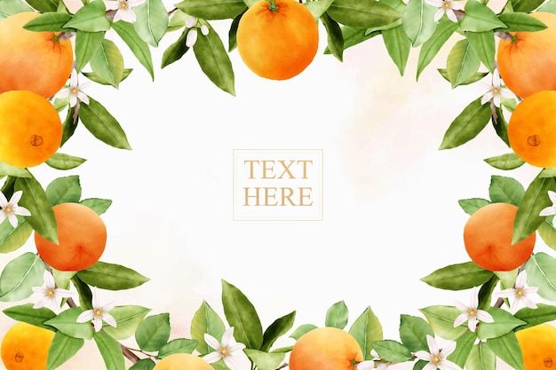 hand drawn orange border and frame background design