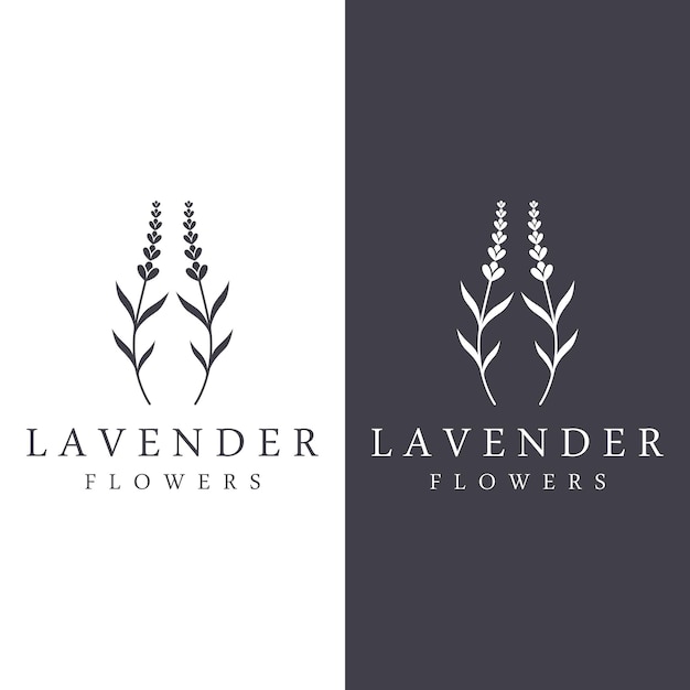 Hand drawn organic lavender flower logo template designLogo for cosmetic beautyteaoilherb