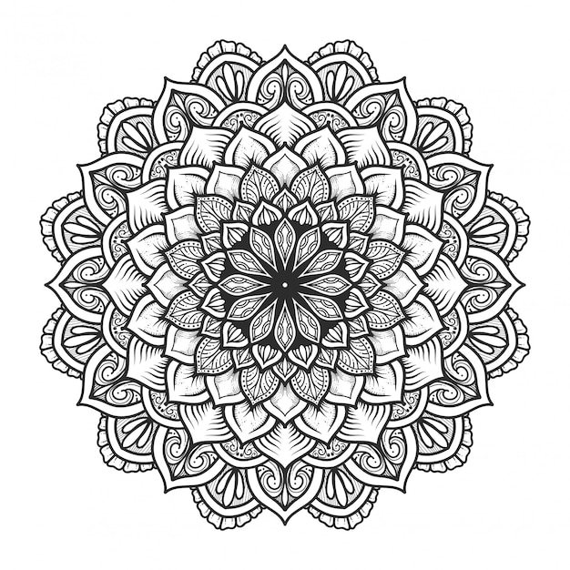 hand drawn oriental mandala