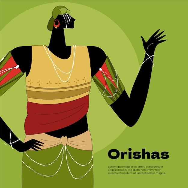 Hand drawn orishas illustration