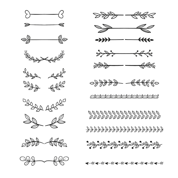 Hand drawn ornamental dividers