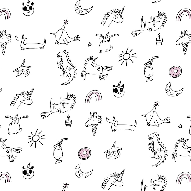 Hand drawn pattern background