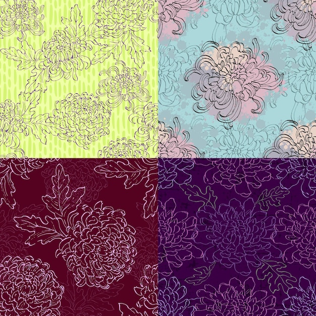 Hand Drawn Peony Flower Seamless Pattern Background Elegant design element for greeting cards birth