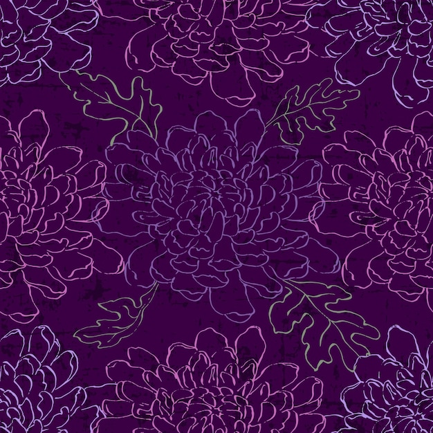 Hand Drawn Peony Flower Seamless Pattern Background Elegant design element for greeting cards birth