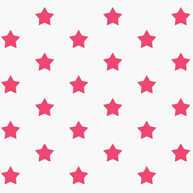 Hand drawn pink star pattern with minimalist design