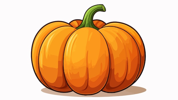 Vector hand drawn pumpkin cartoon vector illustration