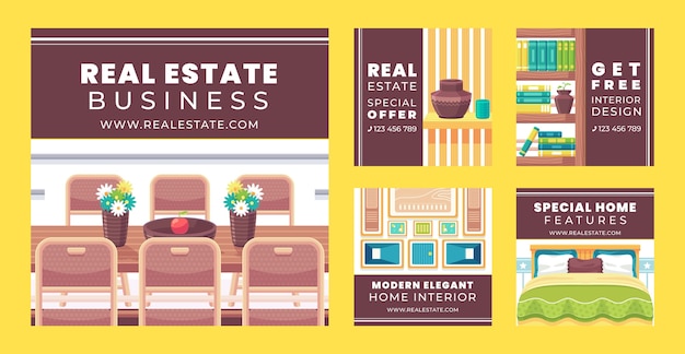 Hand drawn real estate instagram posts