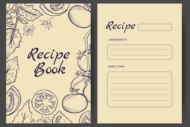 Hand Drawn Recipe Book Template