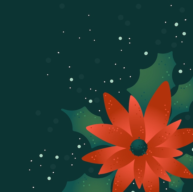 Hand Drawn Red and Green Christmas Background