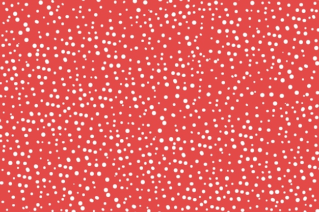 Hand drawn red polka dot background