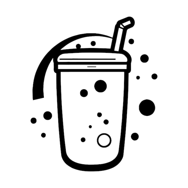 Hand Drawn refreshing juice in doodle style