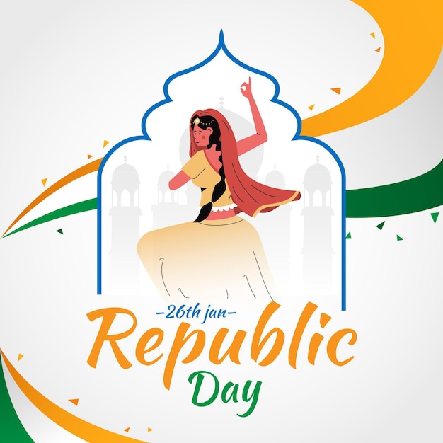 Hand drawn republic day