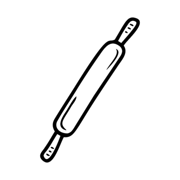 Hand drawn rolling pin