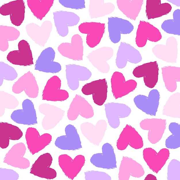 Hand drawn romantic valentines day pattern collection