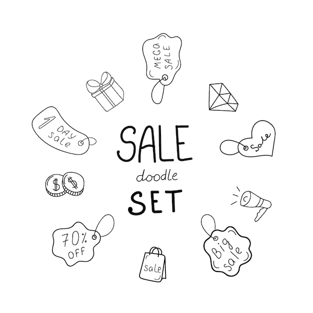 Hand drawn sale set