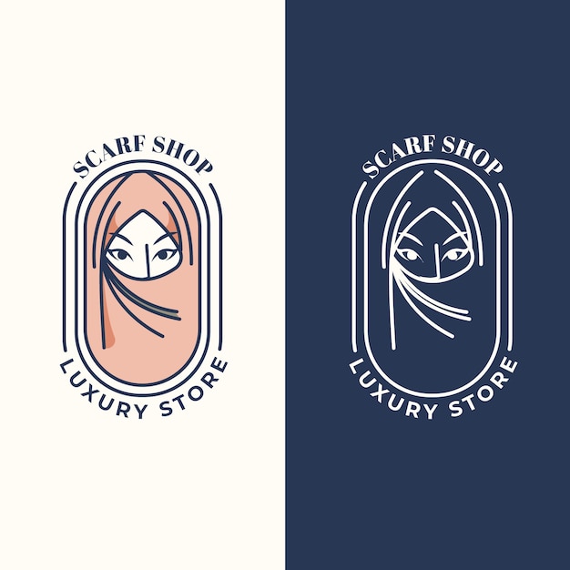 Hand drawn scarf design logo