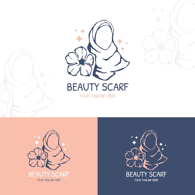 Hand drawn scarf logo design