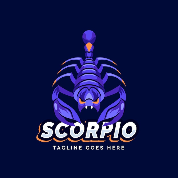 Hand drawn scorpion  logo design