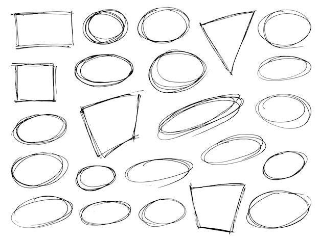 Hand Drawn Scribble Shapes