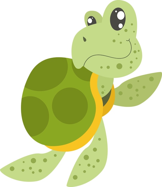 Hand drawn seamless pattern abstract cute turtle cartoon premium vector background