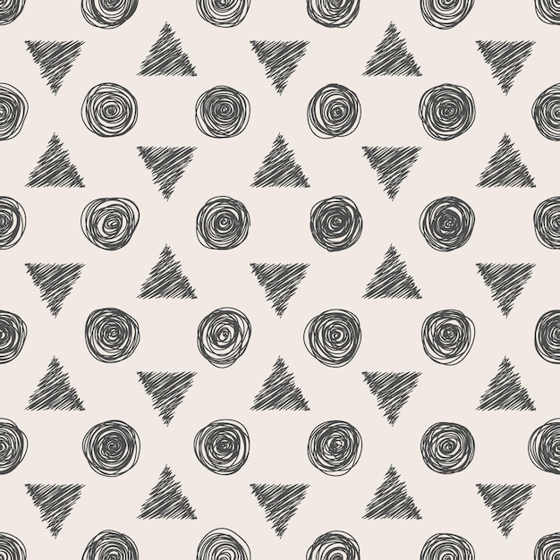 Hand drawn seamless pattern