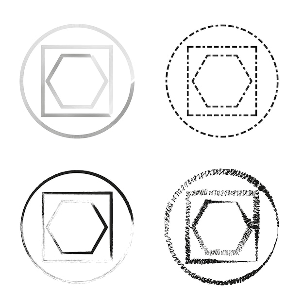 Hand drawn set with grunge square frames Vector illustration EPS 10 Stock image