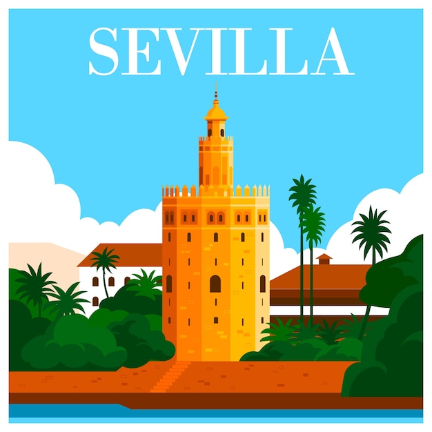 Vector hand drawn sevilla illustration