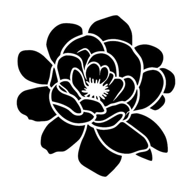 Hand drawn simple flower illustration