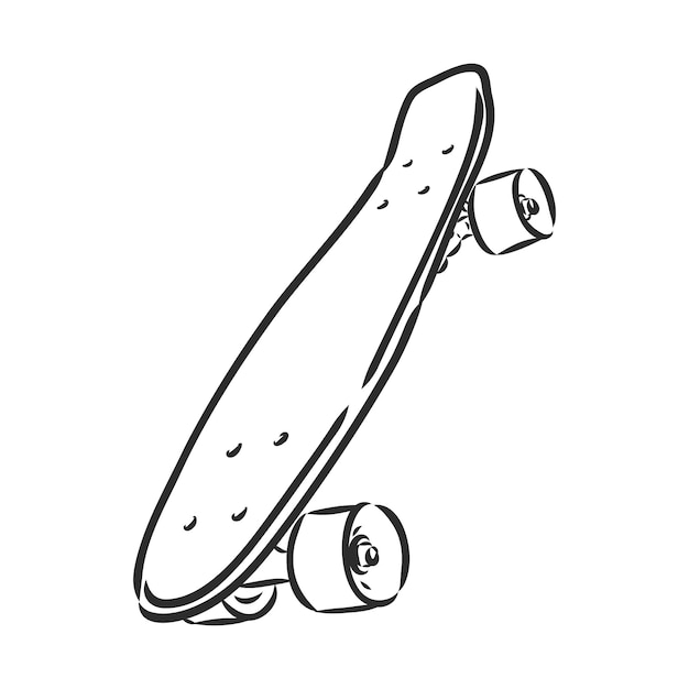 Hand Drawn Skateboard skateboard longboard vector sketch