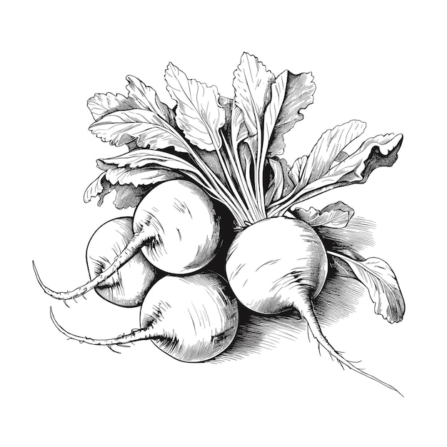 Hand Drawn Sketch Beetroot Illustration