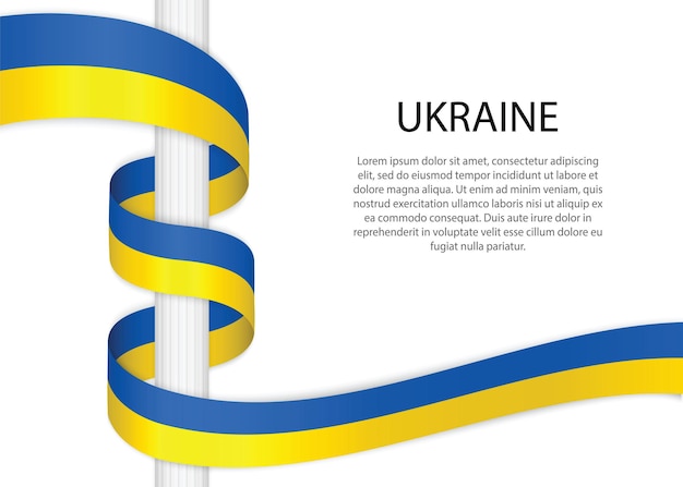 Hand drawn sketch flag of Ukraine. doodle style vector icon