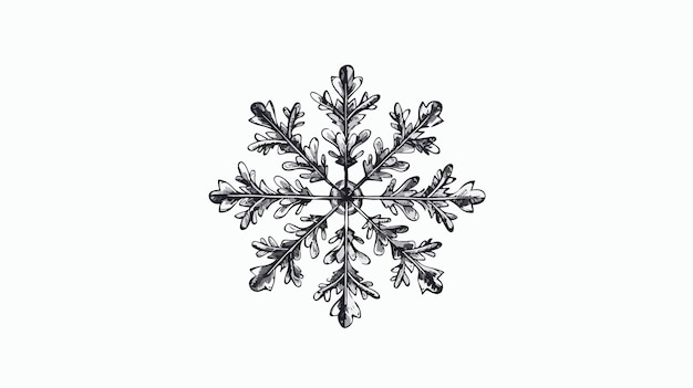 Vector hand drawn snowflake vector illustration