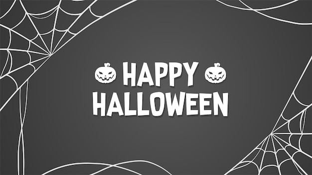 Hand drawn spider web background for halloween