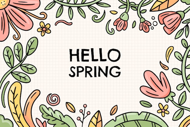 Hand drawn spring background