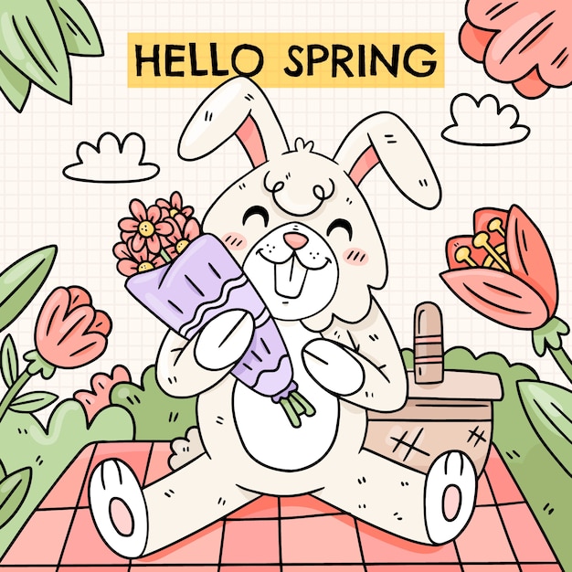 Hand drawn spring illustration